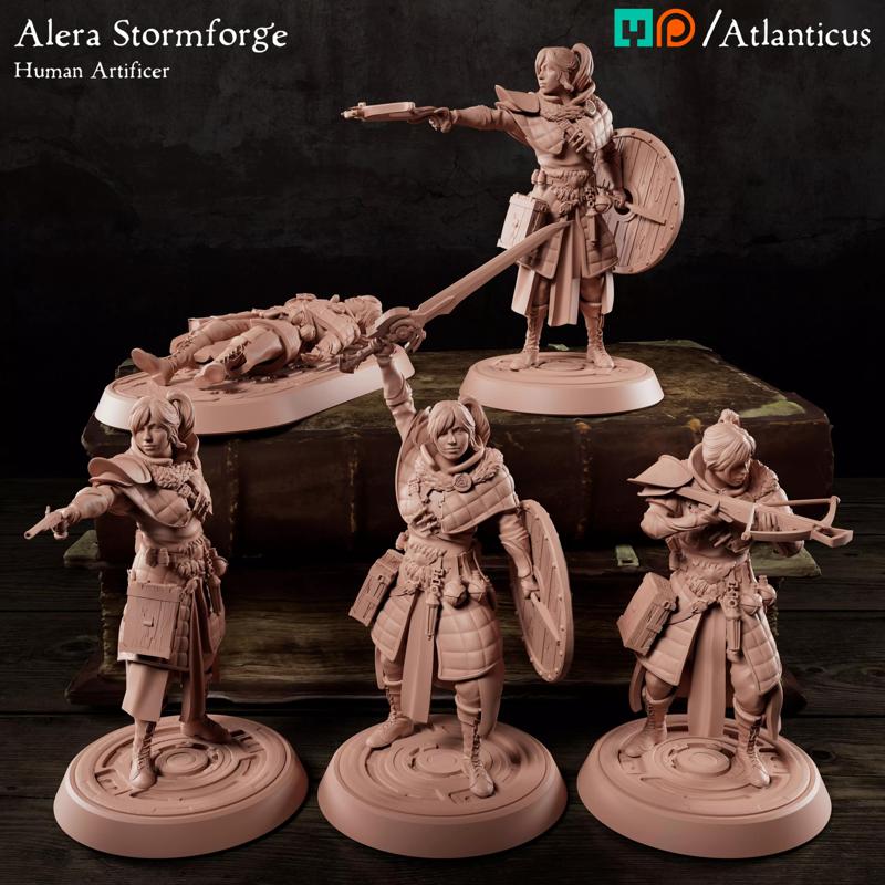 Female Human Artificer - Alera Stormforge - BUNDLE 3D Model Collection