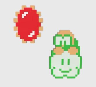 Super Mario Bros - Lakitu with ball multicolor sprite