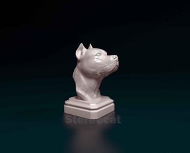 Staffordshire bull terrier bust