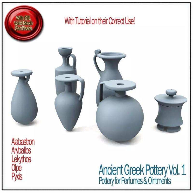 Ancient Greek Pottery Vol 1 STL Printable