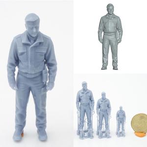 German Police Officer – Standing Pose – Realistic Miniature -  (Presupported in 1/43, 1/32,  1/35 & 1/64)