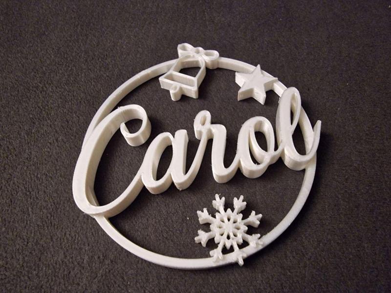 Carol Christmas ornament