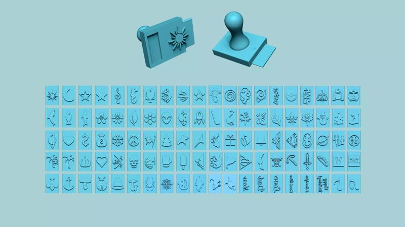 100 Changeable Stamps Collection - Decoration Maker Toy