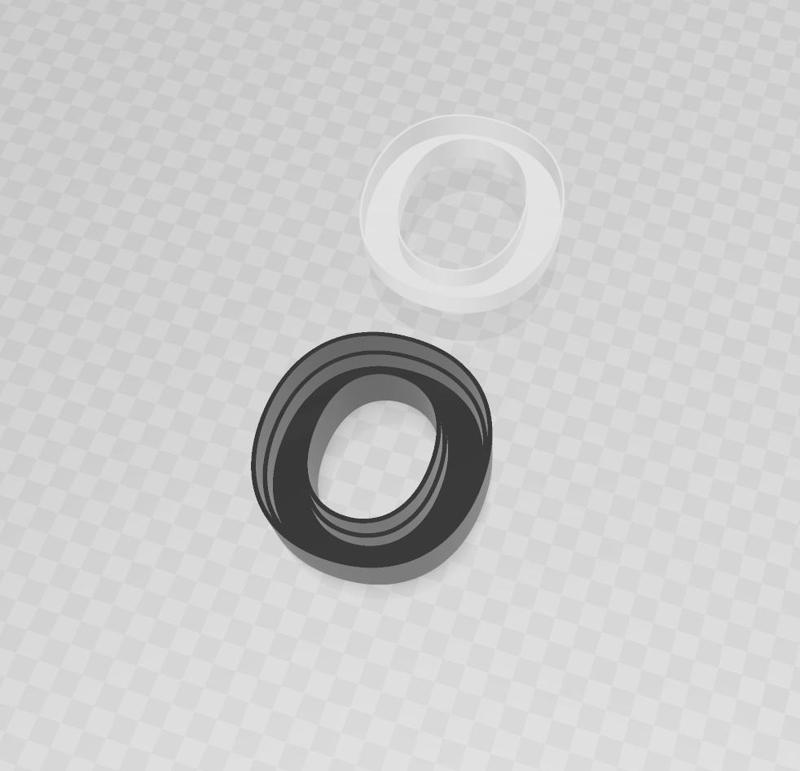 LED letter O body + cover