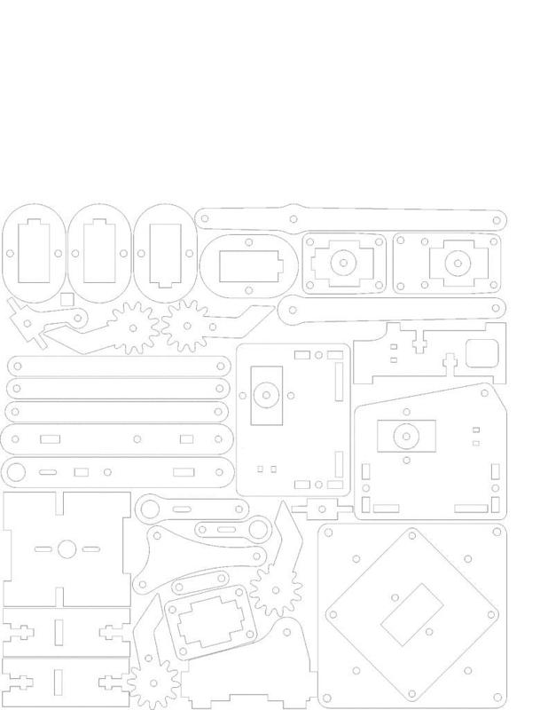 MeArm V0.4.1 - Pocket Sized Robot Arm (on a 20x20cm plate)