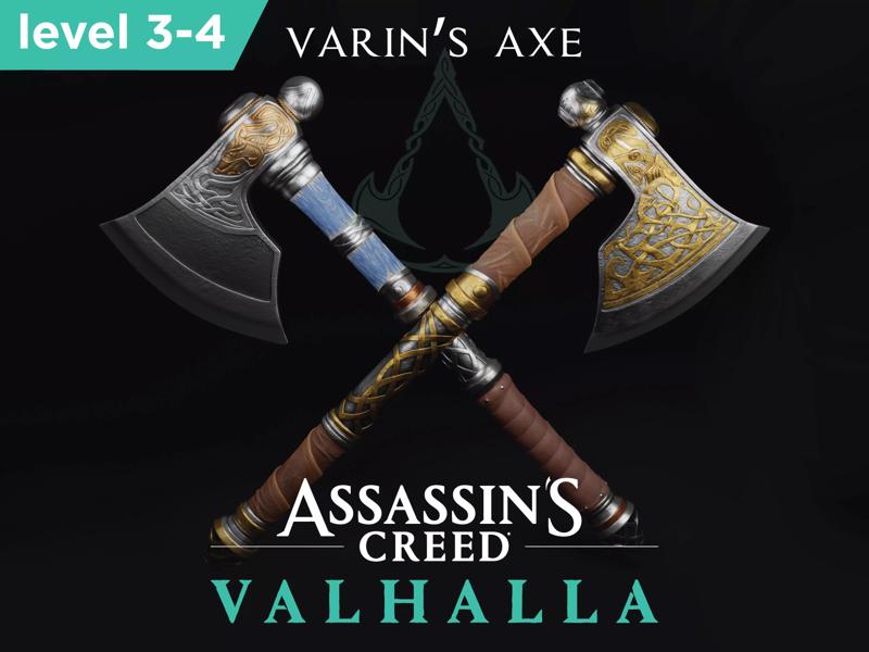 Valhalla Varin axe level 3-4 3D Model Collection