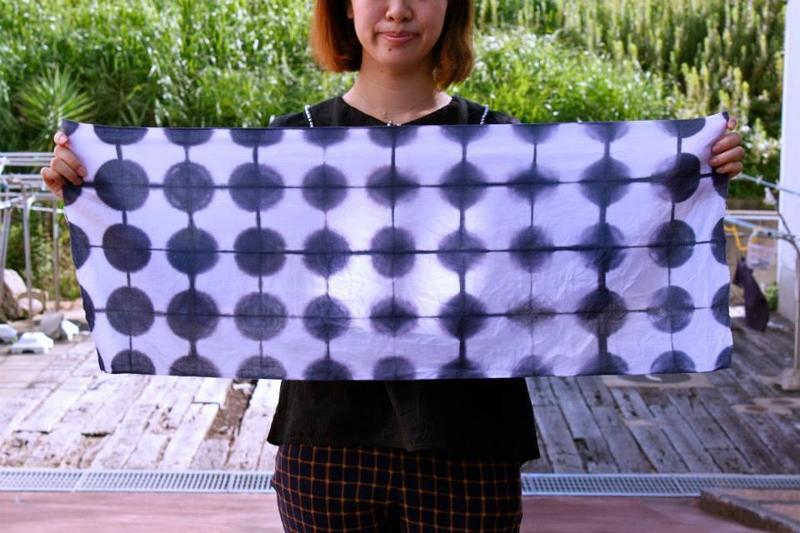 Cut lines for Shibori, Tie Dye created at Arimatsu Shibori x Digital Fabrication Workshop in Nagoya