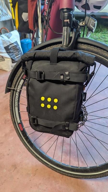 Support de fourche de vélo pour sacoche Kriega OS6 / Bike fork support for Kriega OS6