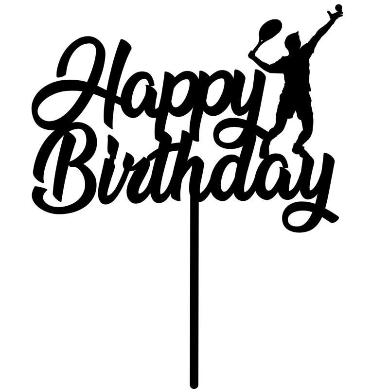 HAPPY BIRTHDAY TENNIS topper