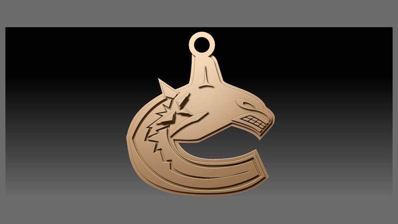 NHL vancouver canucks keychan shield color printable