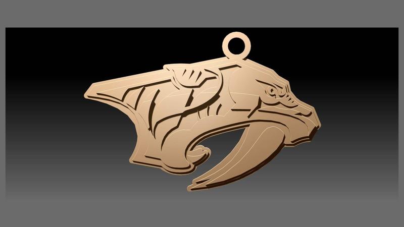 NHL nashville predators keychain shield color printable