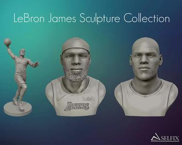 LeBron James 3D models sculpture Collection