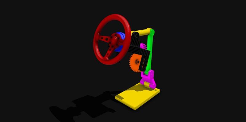 RC 1/10 Steering Wheel with Servo