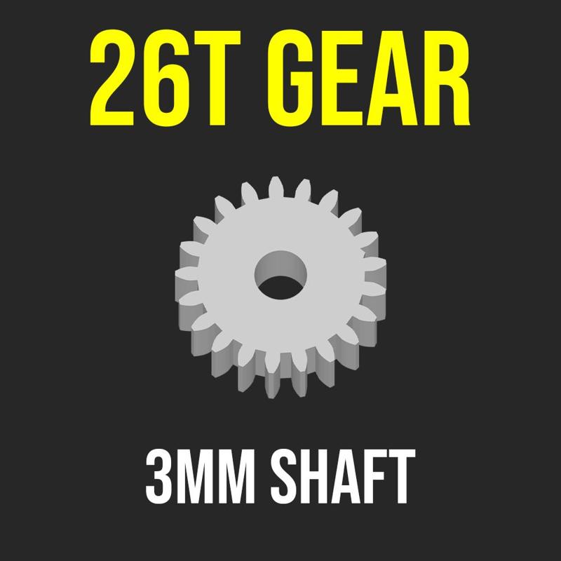 GEAR PINION 26T 3MM SHAFT MOTOR RC CAR CRAWLER