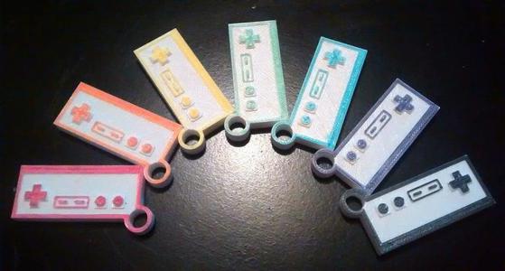 NES Controller Keychain/Necklace Charm