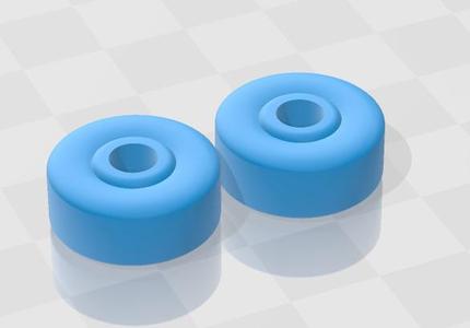Traxxes Drag Slash wheelie bar wheels