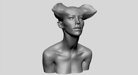 Female Creature Bust Printable