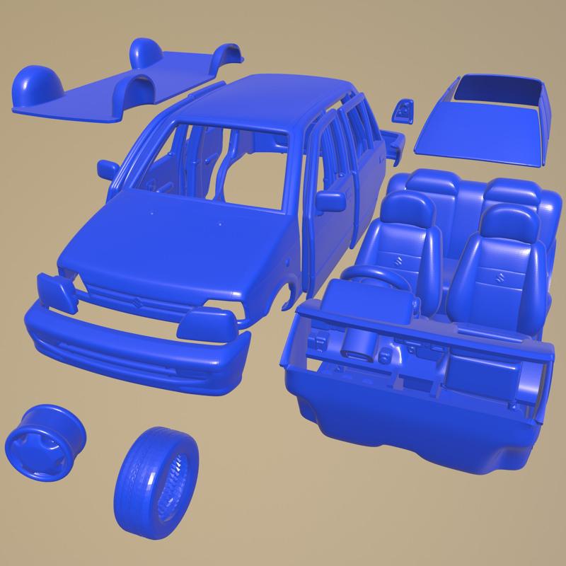 SUZUKI MARUTI 800 1986 PRINTABLE CAR IN SEPARATE PARTS