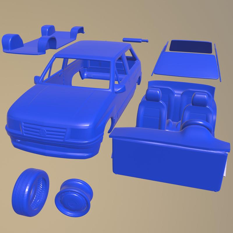 Opel Corsa 3-door 1985 PRINTABLE CAR IN SEPARATE PARTS
