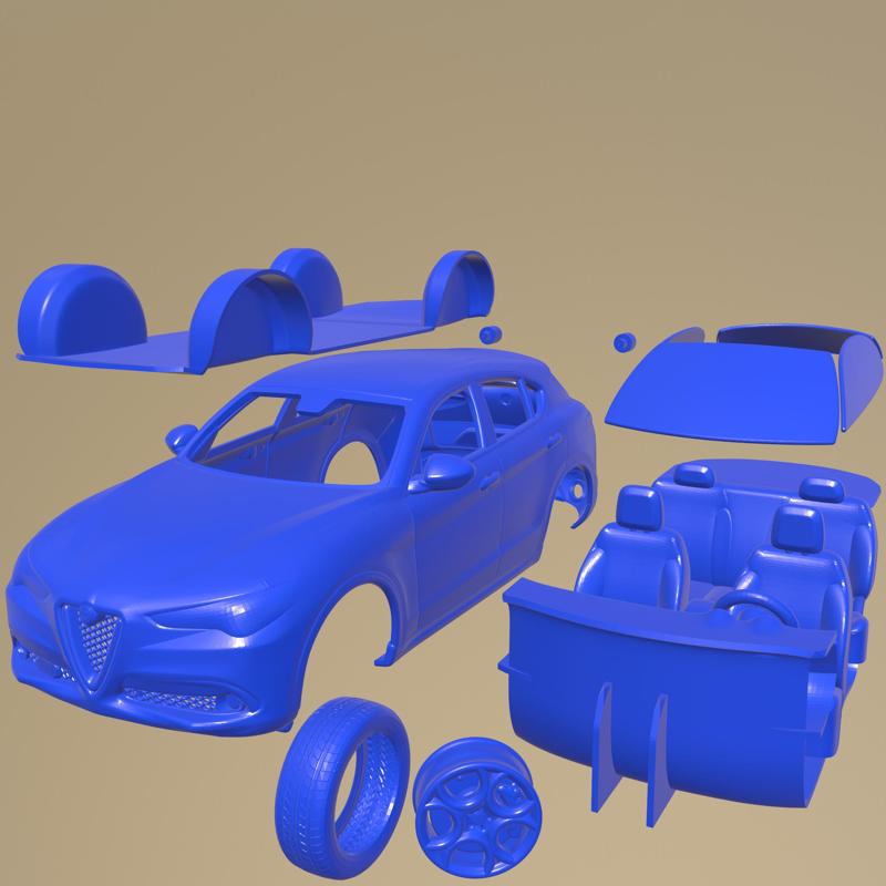 Alfa Romeo Stelvio Q4 2017 PRINTABLE CAR IN SEPARATE PARTS