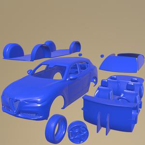Alfa Romeo Stelvio Q4 2017 PRINTABLE CAR IN SEPARATE PARTS