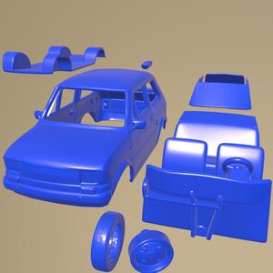 Fiat 126 1976 Printable Car In Separate Parts