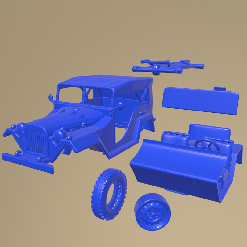 GAZ 67 1943 PRINTABLE CAR IN SEPARATE PARTS
