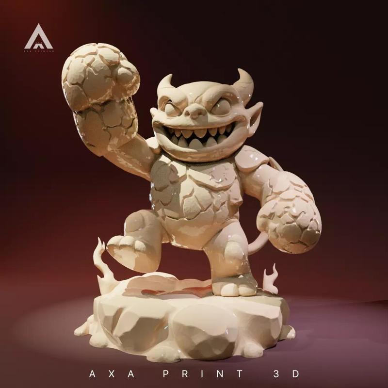 Fire Imp Commander - Stylized Lava Beast Miniature