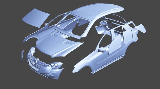 bodywork mercedes ml 320 cdi 4matic 313 mm for crawler rc