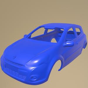 Renault Clio 3-door 2010 PRINTABLE CAR BODY