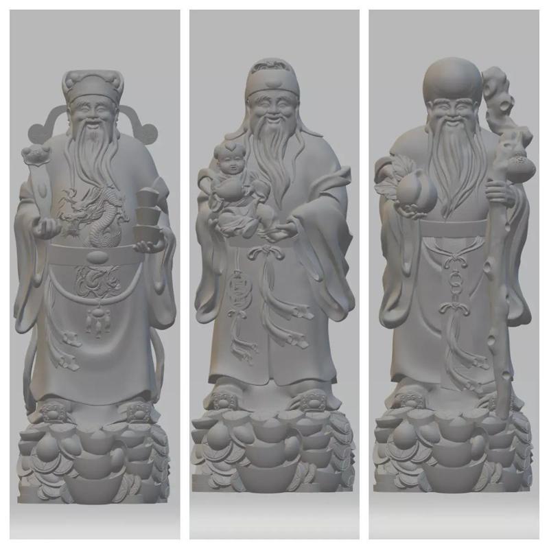 Fu Lu Shou Samsung Buddha Statue