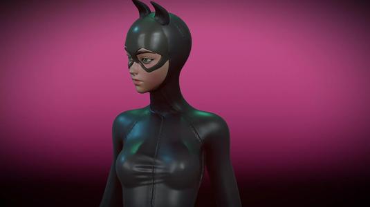 Catwoman 3D Model Realistic