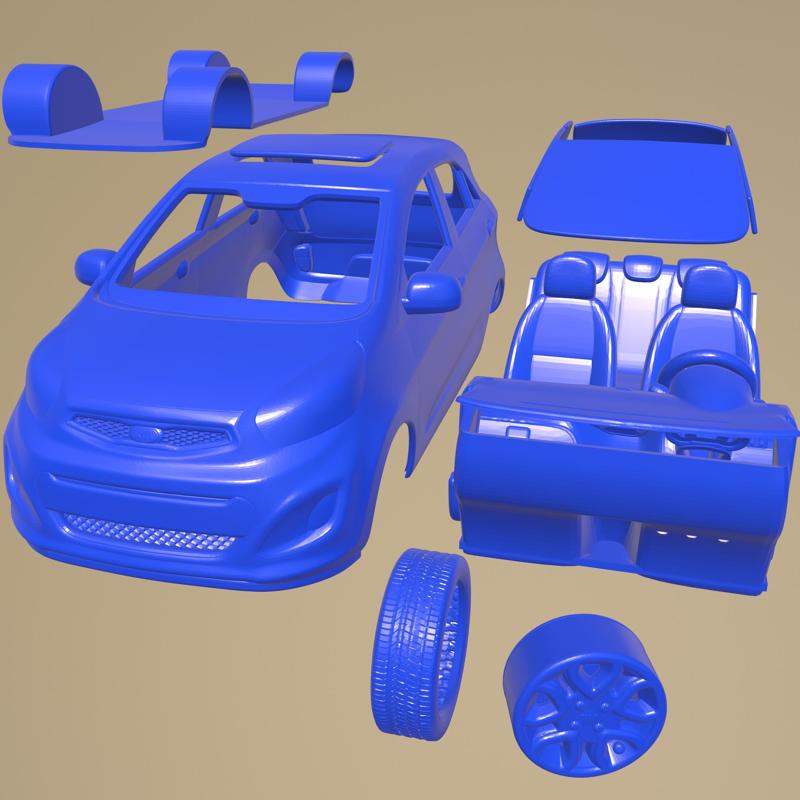Kia Picanto 2012 PRINTABLE CAR IN SEPARATE PARTS