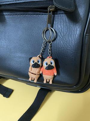 Cute Dog Pug Keychain-  Print in place- No support ( normal+ T-shirt version)