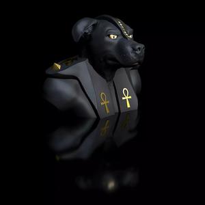 Dog American Staffordshire Terrier Anubis Bust