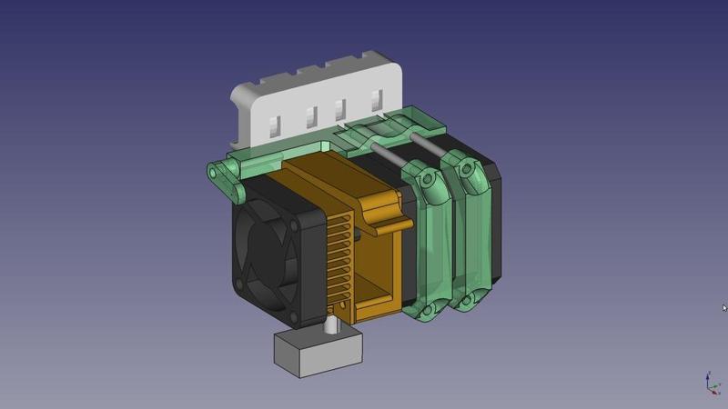 Ridget Extruder Holder Mount for MK8 on Prusa i3 - new with cooling duct