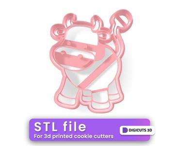 Cow Farm STL File - Animals of the Farm Cookie Cutter version2