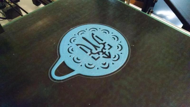 Ukrainian Trident latte Stencil 