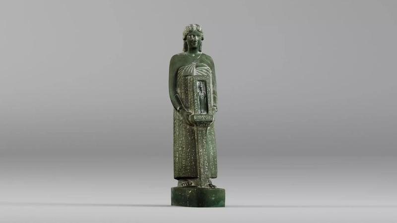 001647 Ancient Egyptian Priest High Detail 3D Scanned Statue