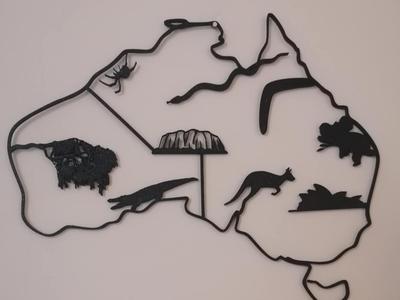 Australia Map – Silhouette Wall Art