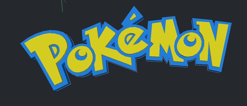 pokemon logo 3d