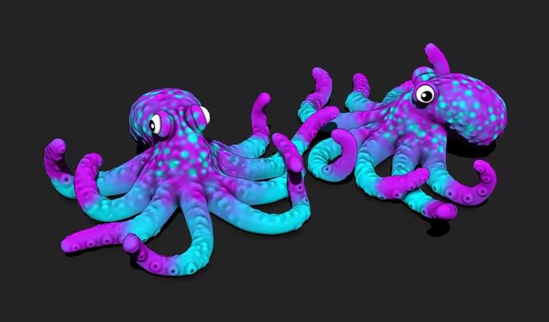 3D Printable Octopus Model STL - 3D Printable Sea Creature