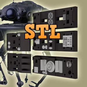 Galaxys Edge Droid Cleaning Area Wall Panel STL