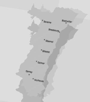 Map of Alsace