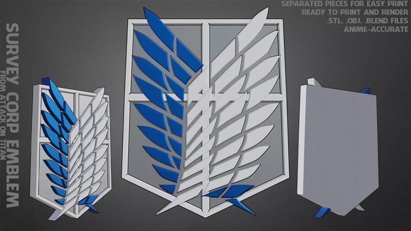 Attack On Titan Survey Corps Emblem Logo for Cosplay