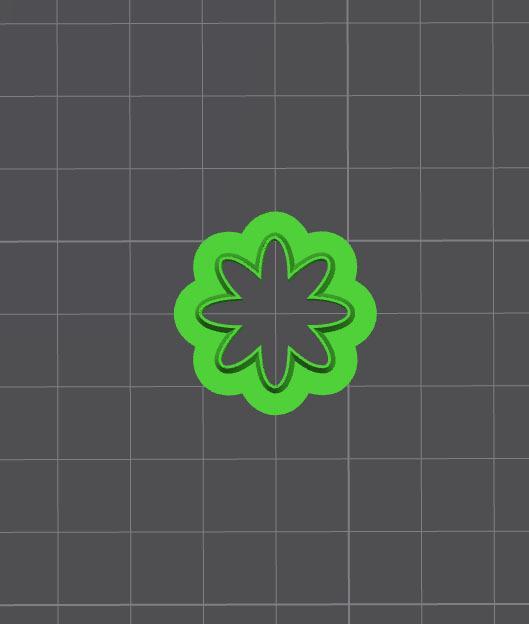Pack Cutter polymer clay / cookie flower shape #2