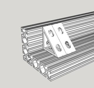 Right angle bracket for 1x3 extrusion