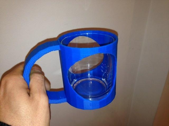 Simple Glass 2 Mug Cupholder