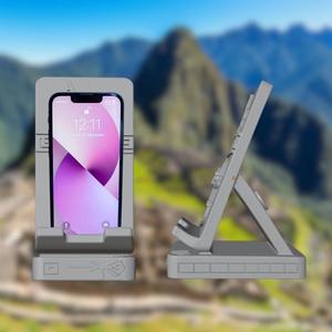 Peruvian Cell Phone Holder - 3D Model with Tumi and llama design | Inspired in pre-Columbian art