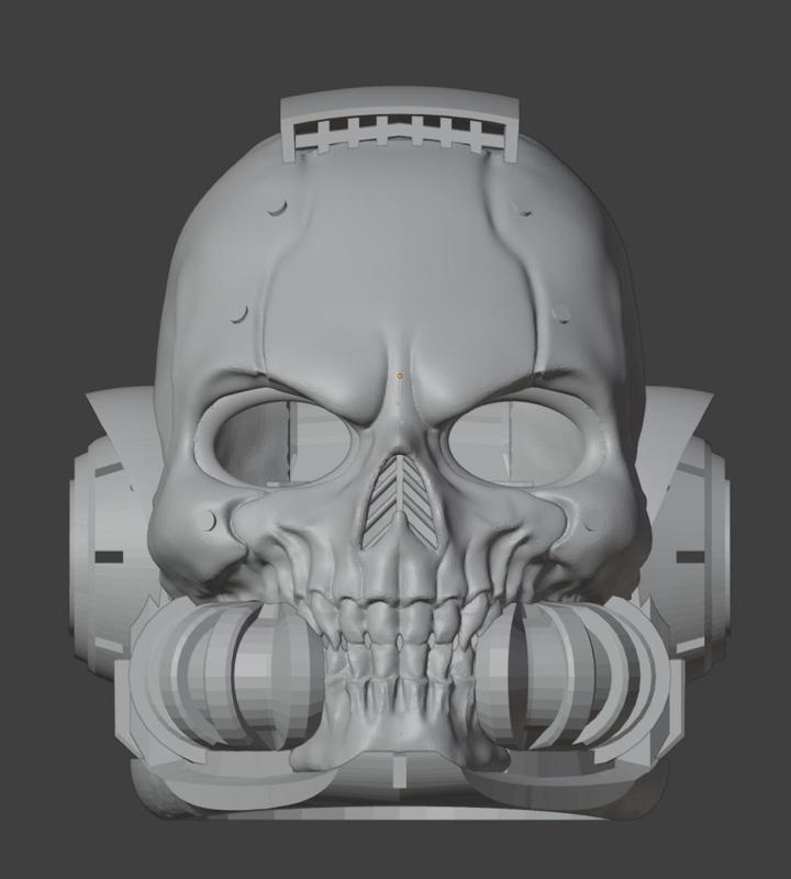 Grim Dark Future Skull Helmet Chaplain